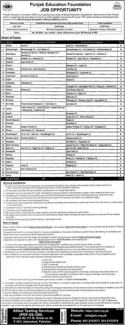 PEF Jobs 2025